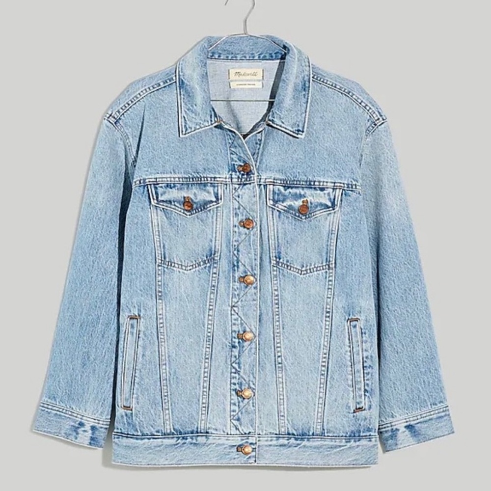 Madewell oversized trucker jean coat